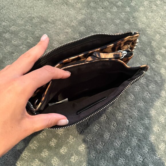 ZARA Leopard Print Clutch with Silver Hardware – Worn Once - Picture 2 of 6